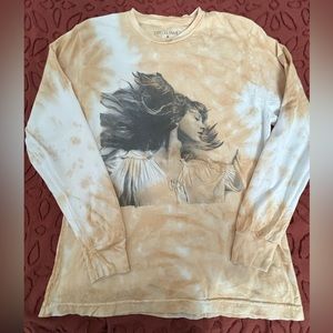Taylor Swift FEARLESS (TV) Album Cover Tie Dye Long Sleeve Shirt